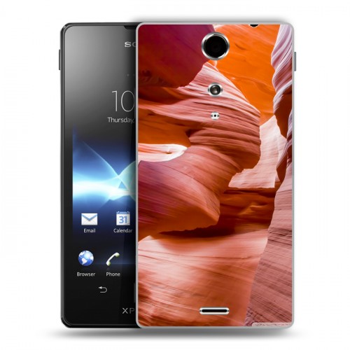 Дизайнерский пластиковый чехол для Sony Xperia TX Каньоны