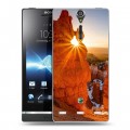 Дизайнерский пластиковый чехол для Sony Xperia S Каньоны