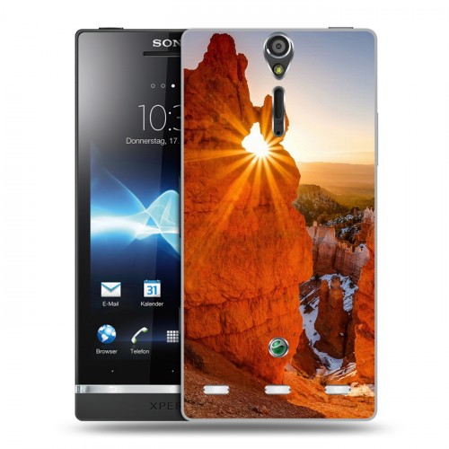 Дизайнерский пластиковый чехол для Sony Xperia S Каньоны