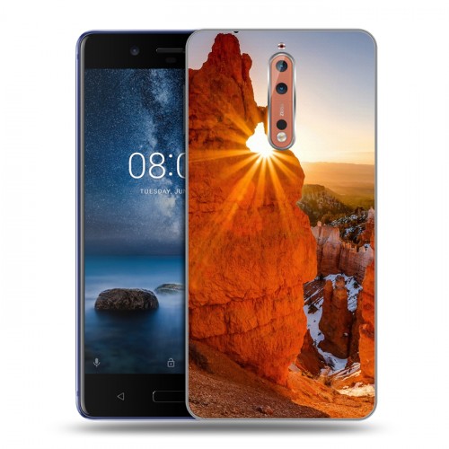 Дизайнерский пластиковый чехол для Nokia 8 Каньоны