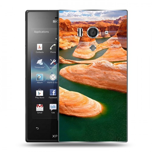 Дизайнерский пластиковый чехол для Sony Xperia acro S Каньоны