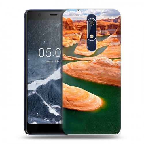 Дизайнерский пластиковый чехол для Nokia 5.1 Каньоны