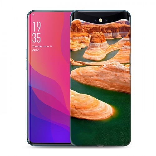 Дизайнерский силиконовый чехол для OPPO Find X Каньоны