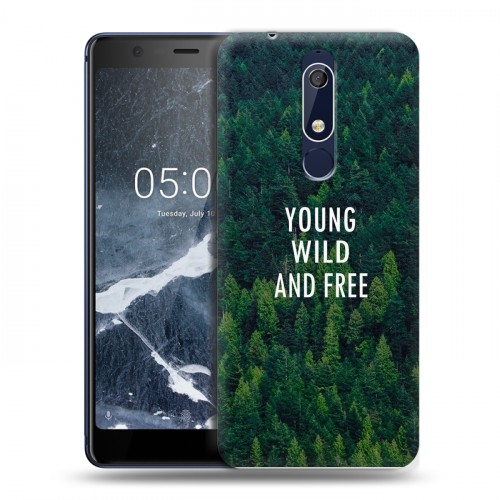 Дизайнерский пластиковый чехол для Nokia 5.1 Лес