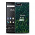 Дизайнерский пластиковый чехол для BlackBerry KEY2 Лес