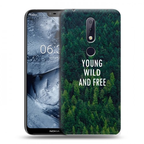 Дизайнерский силиконовый чехол для Nokia 6.1 Plus Лес