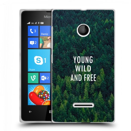 Дизайнерский пластиковый чехол для Microsoft Lumia 435 Лес