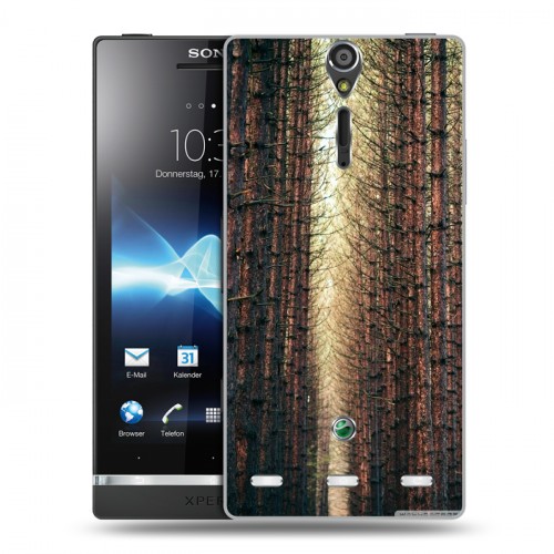 Дизайнерский пластиковый чехол для Sony Xperia S Лес