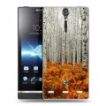 Дизайнерский пластиковый чехол для Sony Xperia S Лес