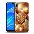 Дизайнерский пластиковый чехол для Huawei Y6 (2019) Новогодние шары