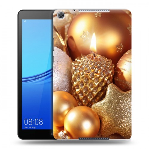 Дизайнерский силиконовый чехол для Huawei MediaPad M5 lite 8 Новогодние шары