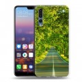 Дизайнерский силиконовый с усиленными углами чехол для Huawei P20 Pro Лес