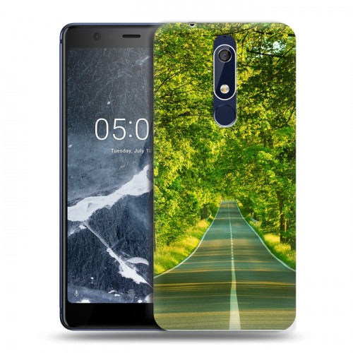 Дизайнерский пластиковый чехол для Nokia 5.1 Лес