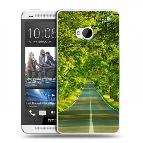 Дизайнерский пластиковый чехол для HTC One (M7) Dual SIM Лес