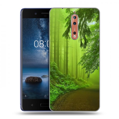 Дизайнерский пластиковый чехол для Nokia 8 Лес