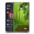 Дизайнерский пластиковый чехол для Nokia X Лес