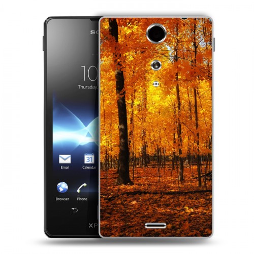 Дизайнерский пластиковый чехол для Sony Xperia TX Лес