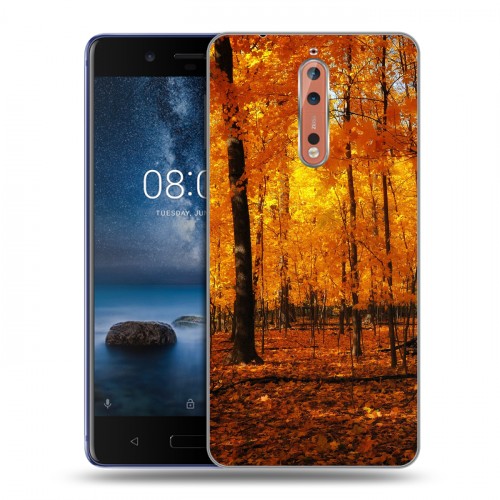 Дизайнерский пластиковый чехол для Nokia 8 Лес