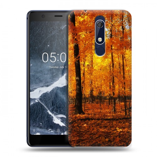 Дизайнерский пластиковый чехол для Nokia 5.1 Лес