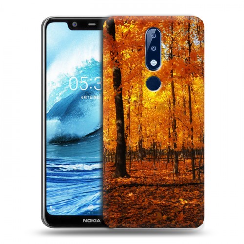 Дизайнерский пластиковый чехол для Nokia 5.1 Plus Лес