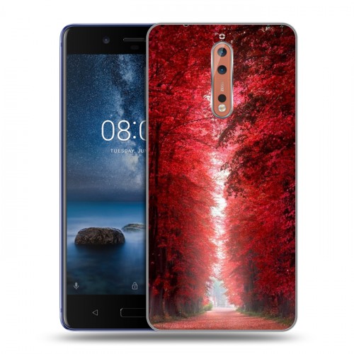 Дизайнерский пластиковый чехол для Nokia 8 Лес