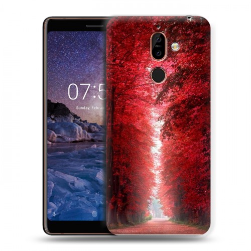 Дизайнерский пластиковый чехол для Nokia 7 Plus Лес