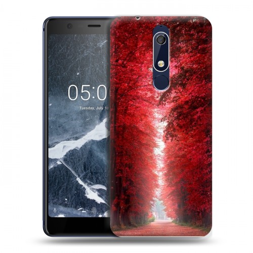 Дизайнерский пластиковый чехол для Nokia 5.1 Лес