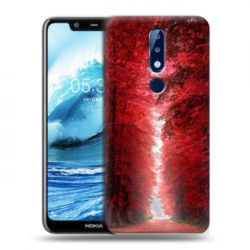 Дизайнерский силиконовый чехол для Nokia 5.1 Plus Лес