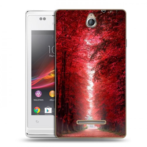 Дизайнерский пластиковый чехол для Sony Xperia E Лес