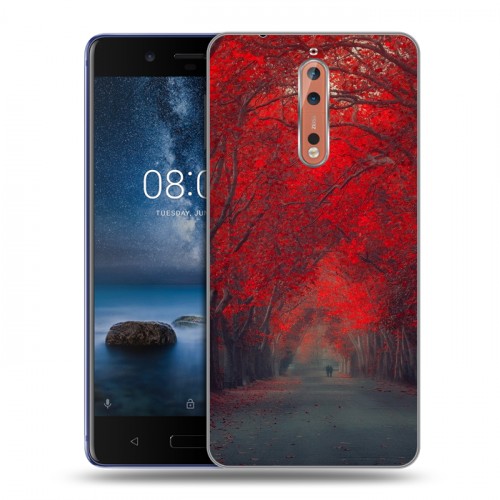 Дизайнерский пластиковый чехол для Nokia 8 Лес