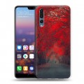 Дизайнерский силиконовый с усиленными углами чехол для Huawei P20 Pro Лес