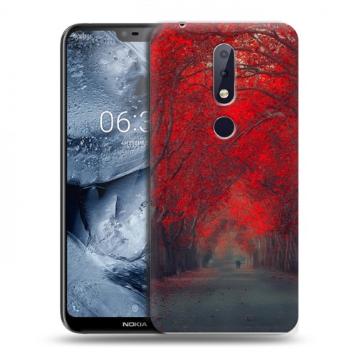 Дизайнерский пластиковый чехол для Nokia 6.1 Plus Лес