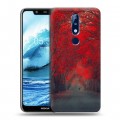 Дизайнерский пластиковый чехол для Nokia 5.1 Plus Лес