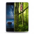 Дизайнерский пластиковый чехол для Nokia 8 Лес