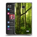 Дизайнерский пластиковый чехол для Nokia X Лес