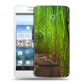 Дизайнерский пластиковый чехол для Huawei Ascend D2 Лес