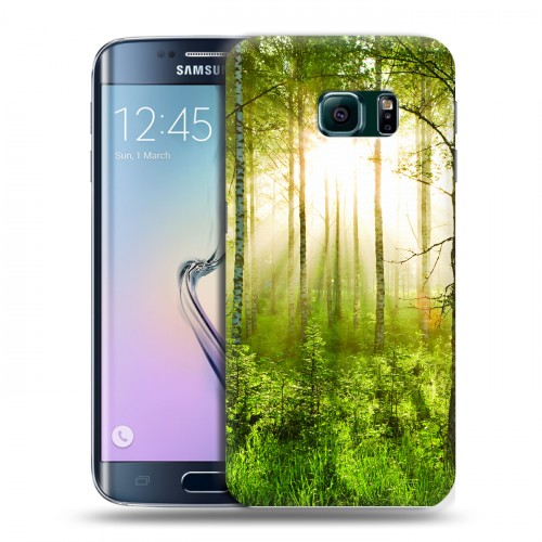 Дизайнерский пластиковый чехол для Samsung Galaxy S6 Edge Лес