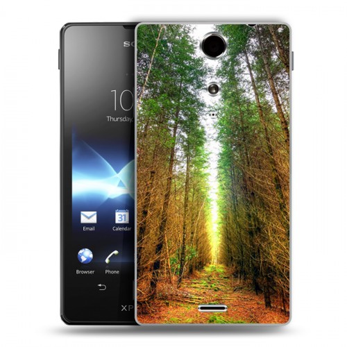 Дизайнерский пластиковый чехол для Sony Xperia TX Лес