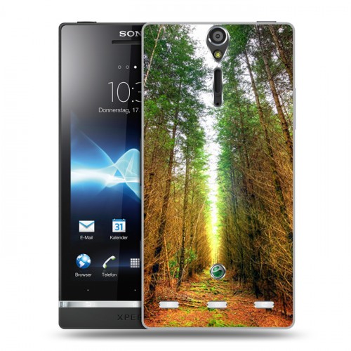 Дизайнерский пластиковый чехол для Sony Xperia S Лес