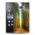 Дизайнерский пластиковый чехол для Sony Xperia acro S Лес