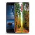 Дизайнерский пластиковый чехол для Nokia 8 Лес