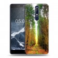 Дизайнерский пластиковый чехол для Nokia 5.1 Лес