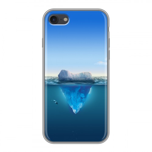 Дизайнерский силиконовый чехол для Iphone 7 Льды