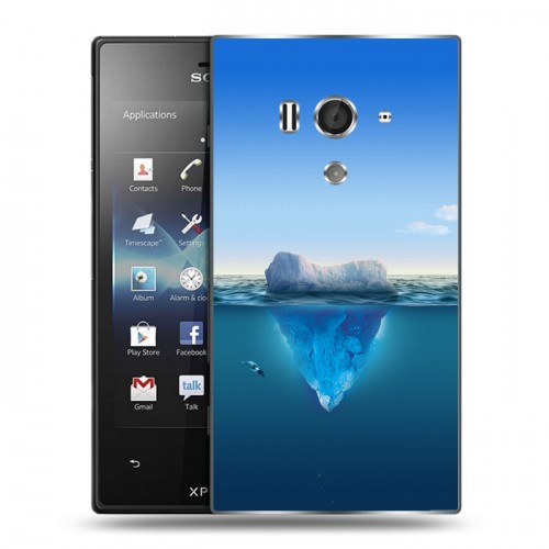 Дизайнерский пластиковый чехол для Sony Xperia acro S Льды