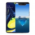 Дизайнерский пластиковый чехол для Samsung Galaxy A80 Льды