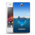 Дизайнерский пластиковый чехол для Sony Xperia E Льды