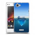 Дизайнерский пластиковый чехол для Sony Xperia L Льды