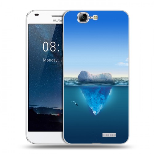 Дизайнерский пластиковый чехол для Huawei Ascend G7 Льды