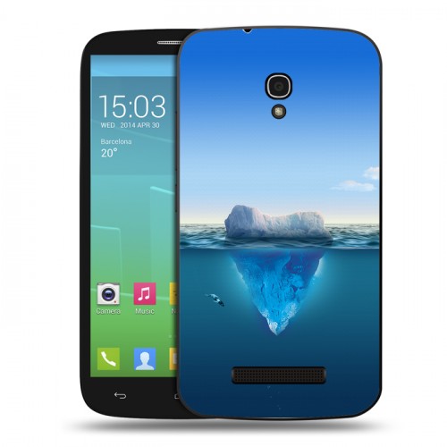 Дизайнерский пластиковый чехол для Alcatel One Touch Pop S9 Льды