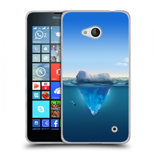 Дизайнерский пластиковый чехол для Microsoft Lumia 640 Льды